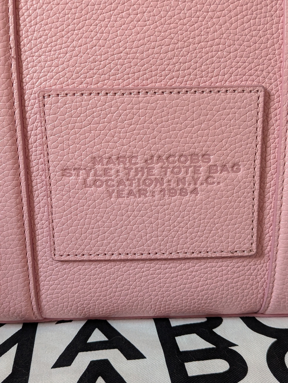 Marc Jacobs Medium Leather Tote Bag Matching Set In Ribbon Pink With Wallet ππ - Picture 4 of 15